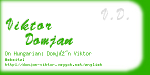 viktor domjan business card